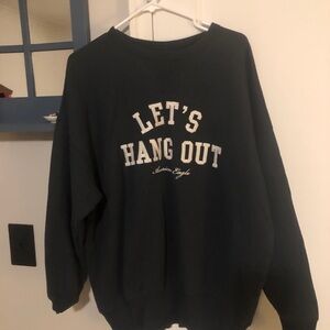 American Eagle Outfitters Navy Blue Crewneck Sweatshirt